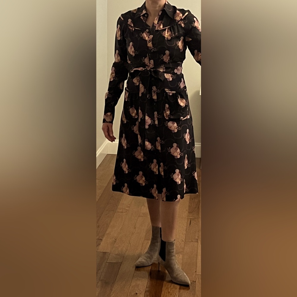 Hoss Intropia midi shirt dress in wool silk blend